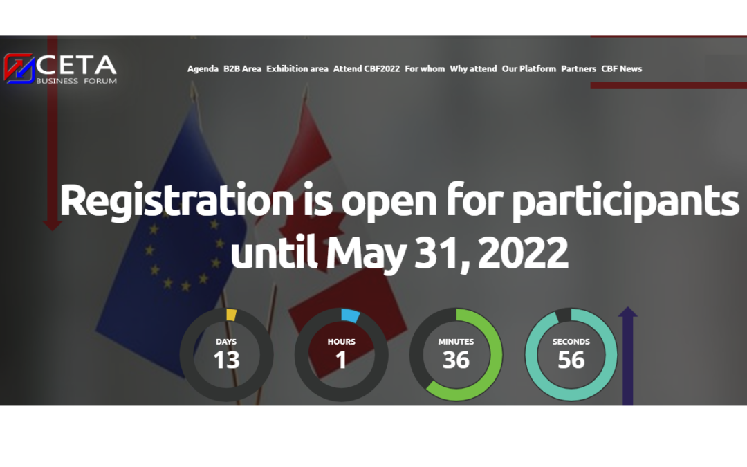 Aperte le Iscrizioni al CETA Business Forum