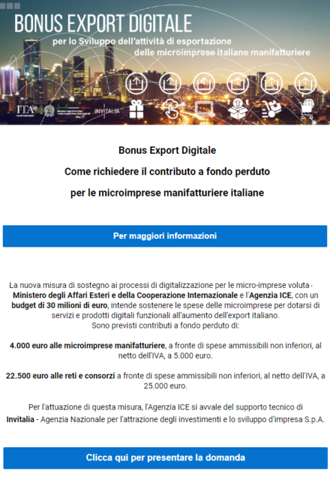 Come Richiedere Il Contributo A Fondo Perduto Bonus Export Digitale ...