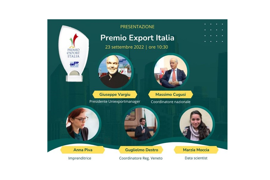Presentazione del Premio Export Italia il 23 settembre a Padova