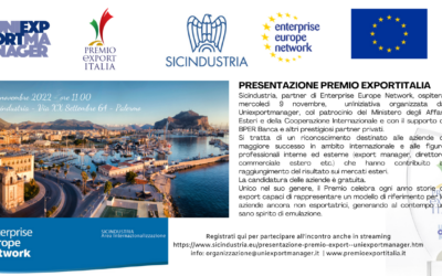 Presentazione del Premio Export Italia a Palermo con Sicindustria