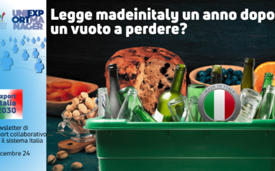 Newsletter Export 2030 #77: la Legge Made in Italy un anno dopo: un Vuoto a Perdere?