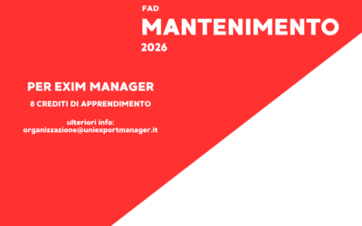 Corsi di Mantenimento per EXIM Manager 2026